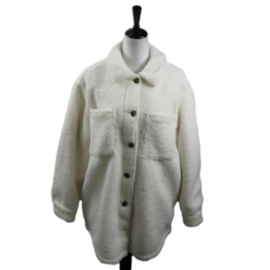 Old Navy Cream Sherpa Lined Shacket Size XL